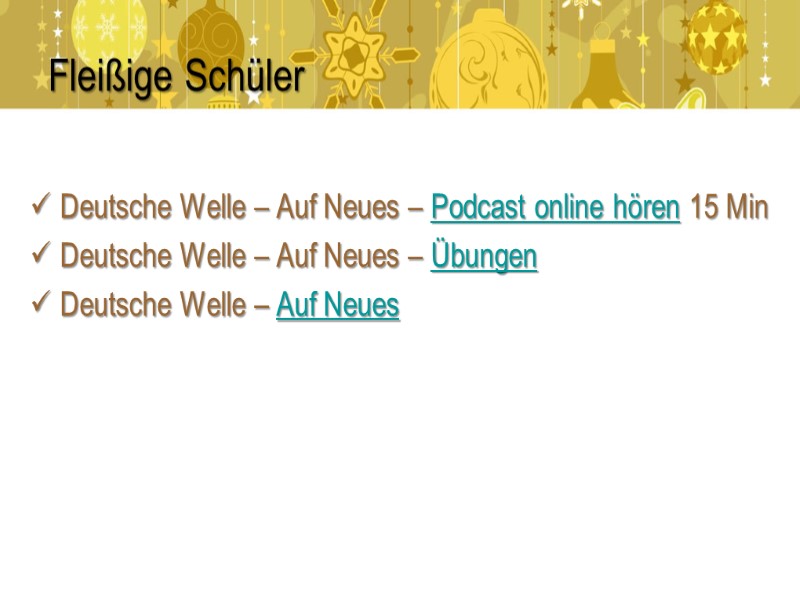 Fleißige Schüler Deutsche Welle – Auf Neues – Podcast online hören 15 Min Deutsche